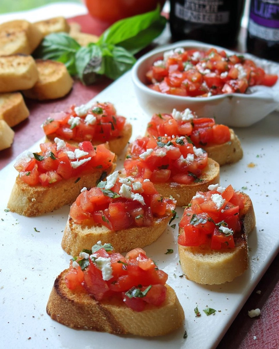 Healthy Tomato Basil Bruschetta
