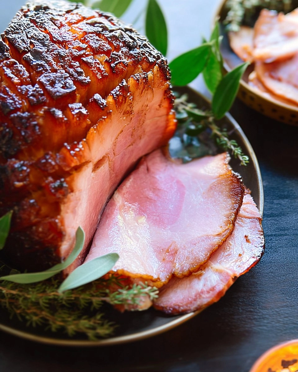 Maple Bourbon Glazed Ham