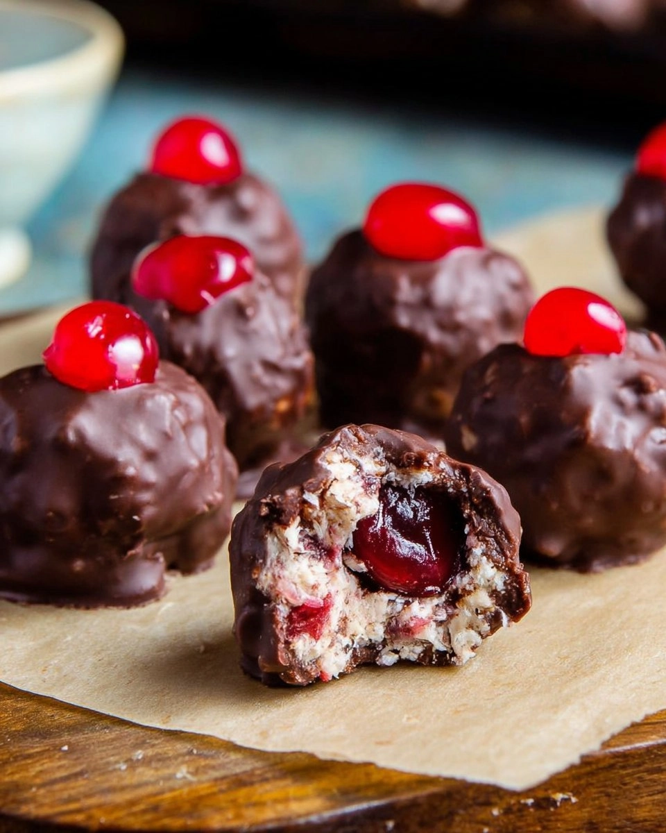 No-Bake Chocolate Cherry Bourbon Balls