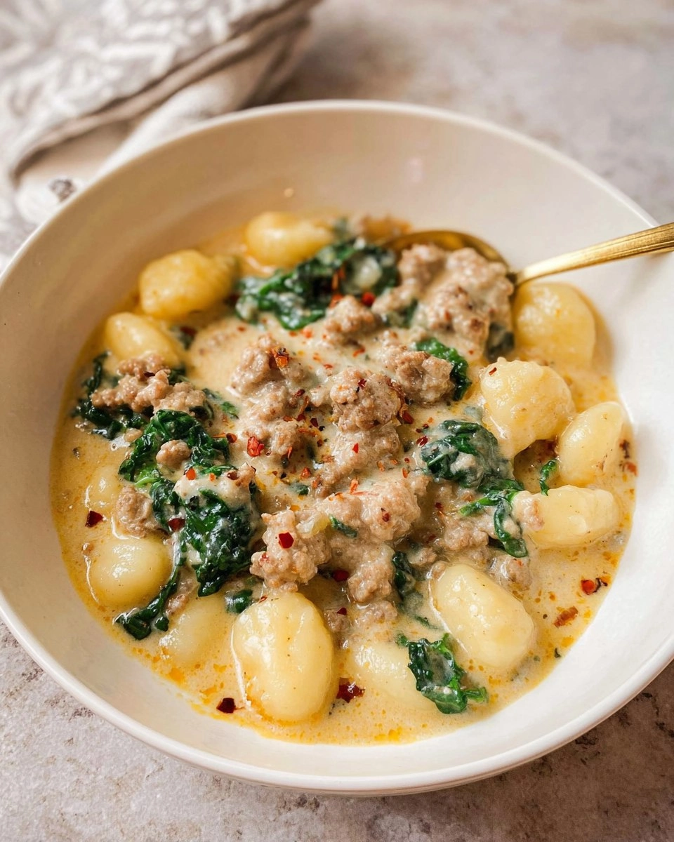 One Pot Gnocchi with Sausage and Kale