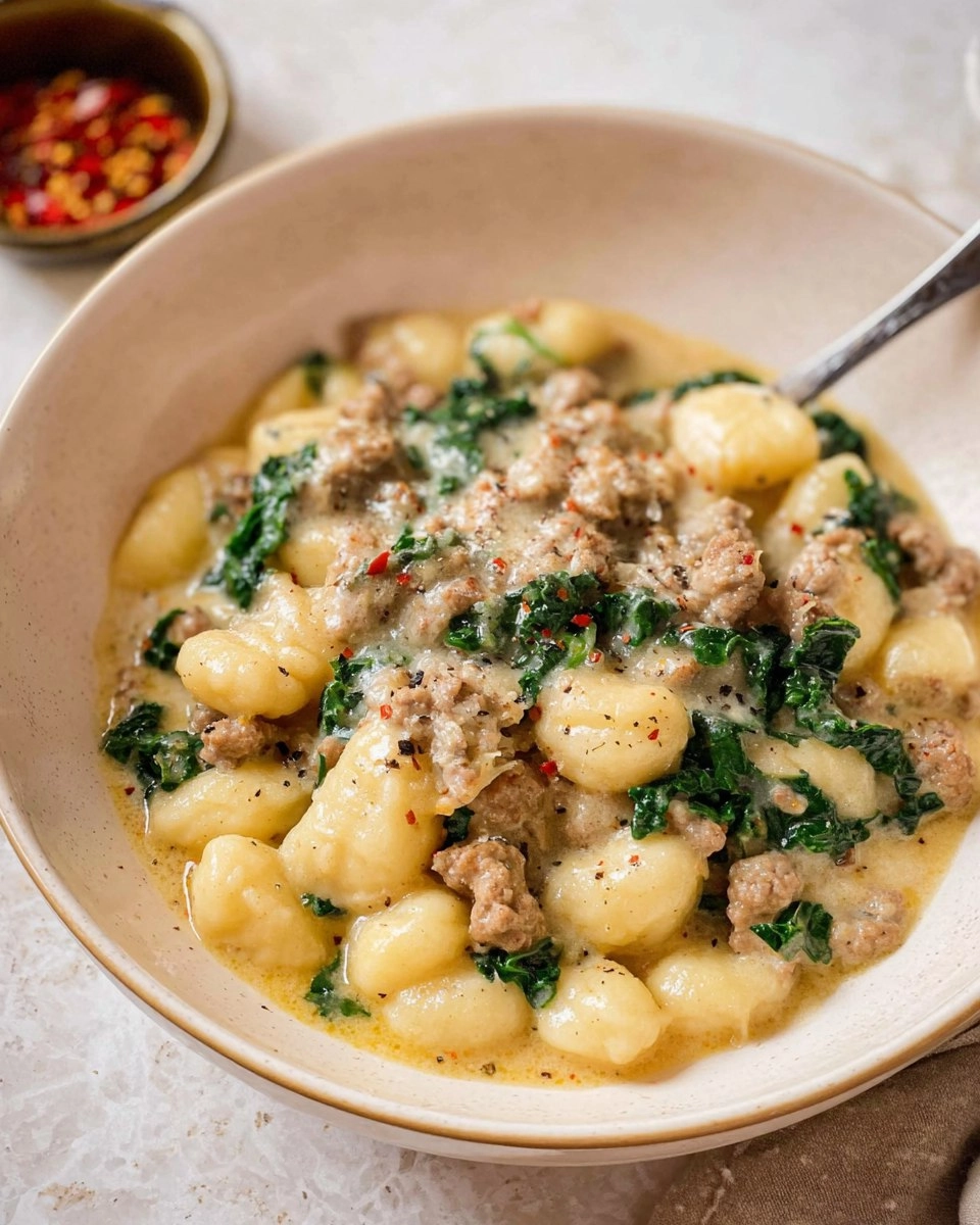 One Pot Gnocchi with Sausage and Kale