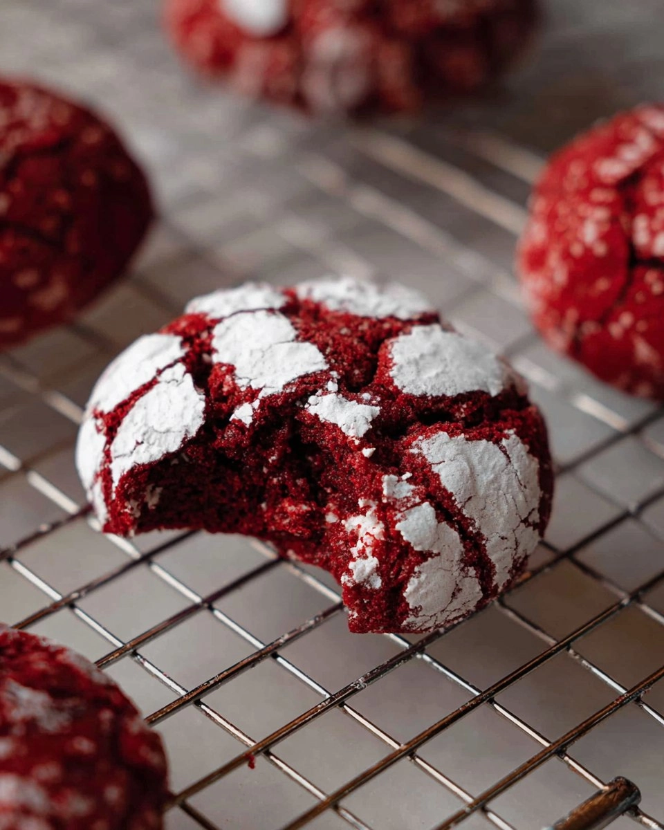 Red Velvet Crinkle Cookie