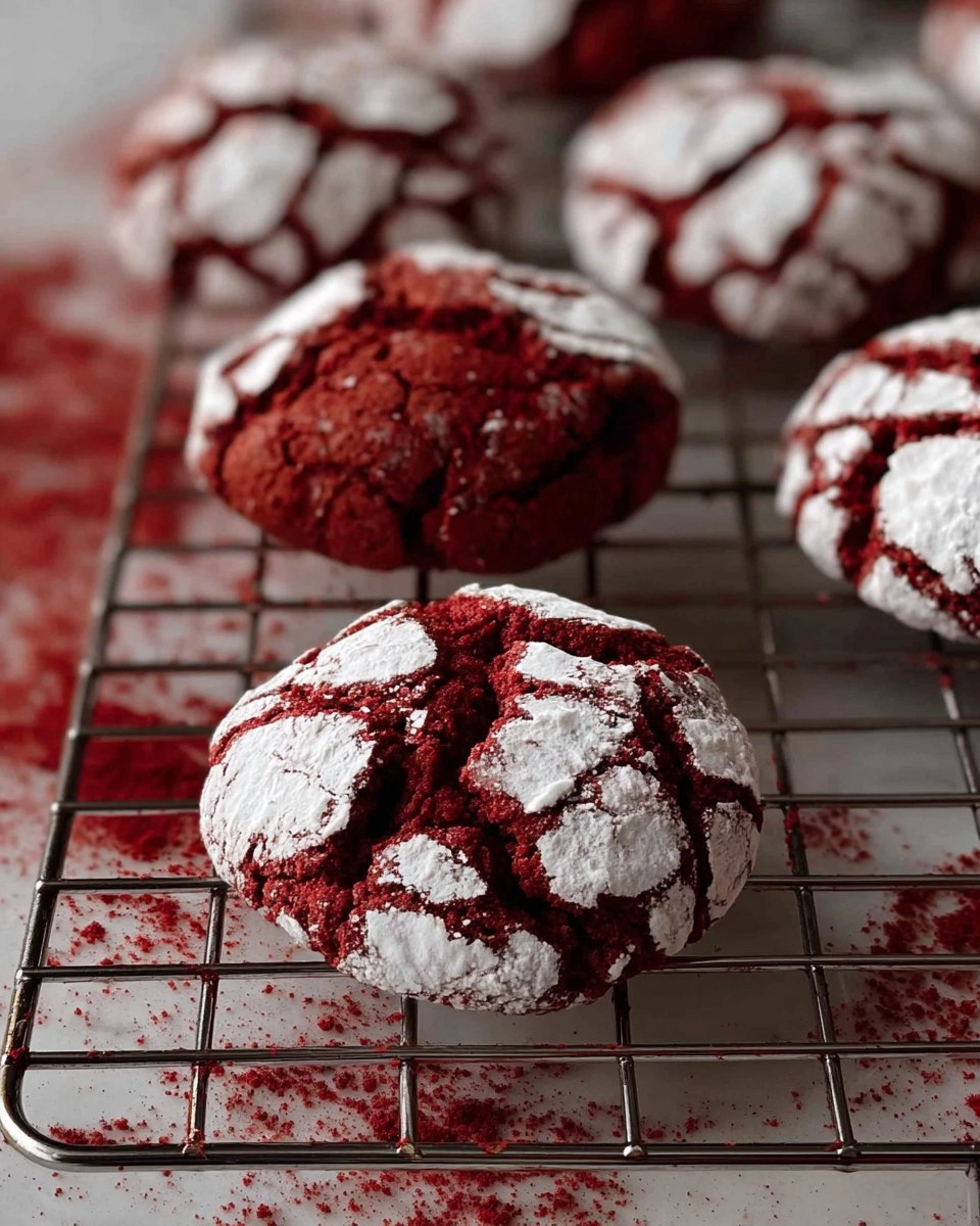 Red Velvet Crinkle Cookie