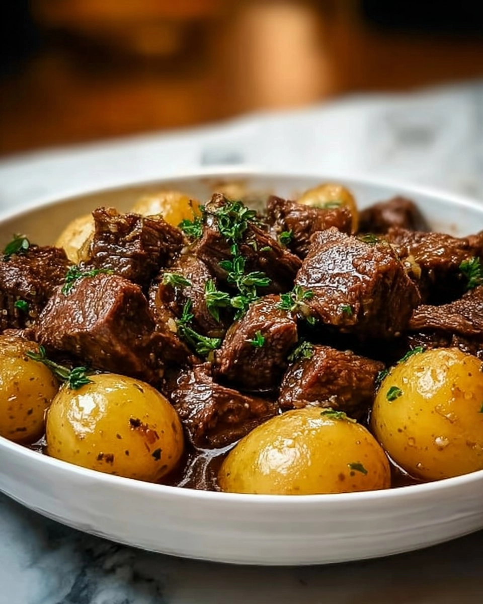 Slow Cooker Garlic Butter Beef Bites & Potatoes 122 Slow Cooker Garlic Butter Beef Bites & Potatoes