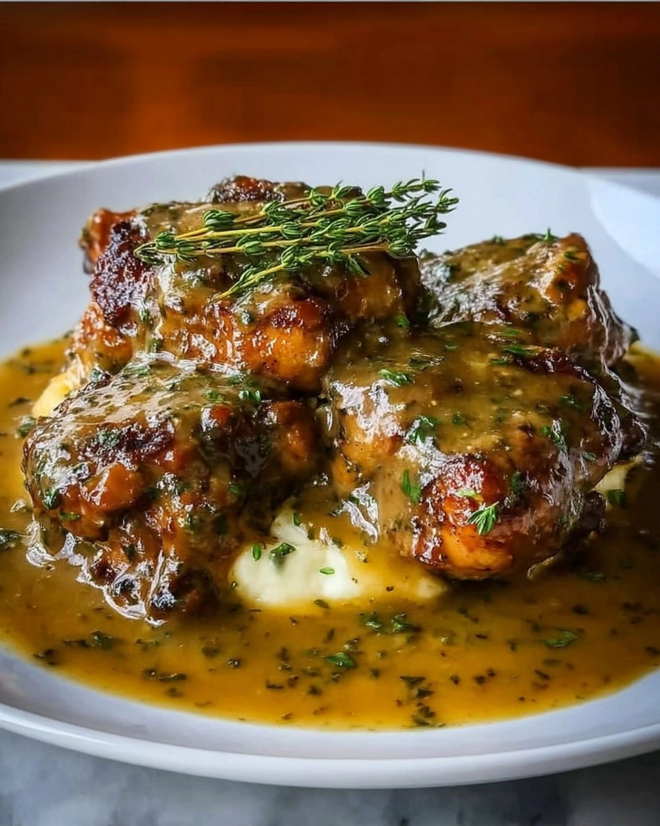 Smothered Chicken Thighs Gravy