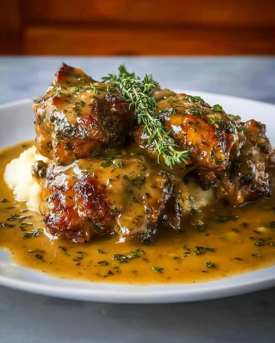 Smothered Chicken Thighs Gravy