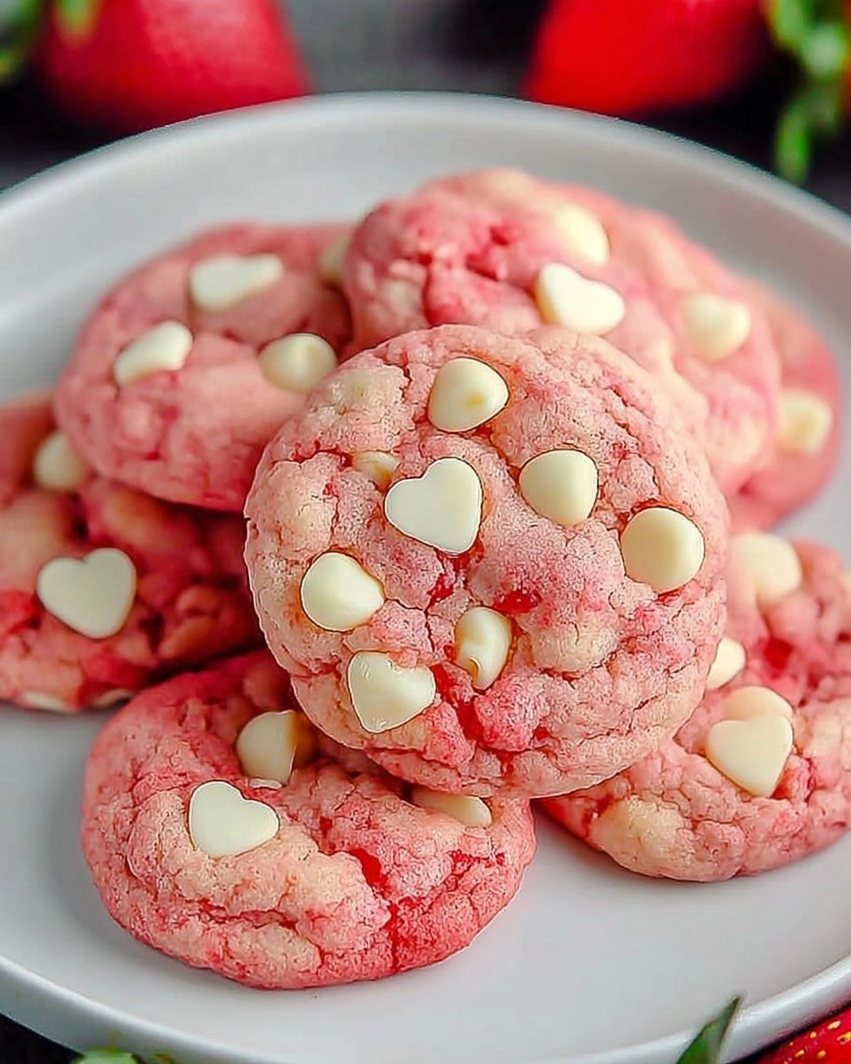 Strawberry White Chocolate Chip Cookies- Perfect for Valentine’s Day!