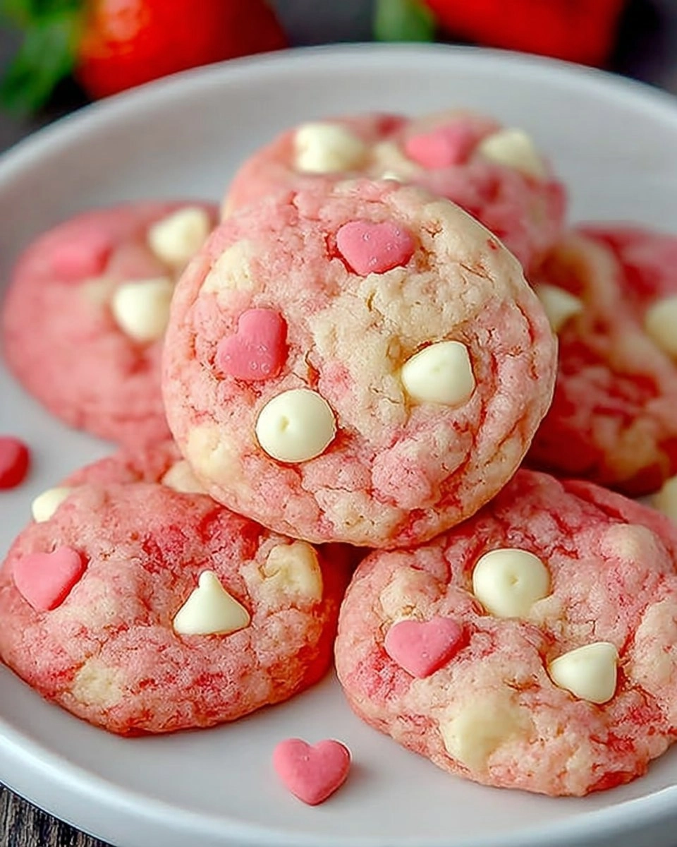 Strawberry White Chocolate Chip Cookies- Perfect for Valentine’s Day!