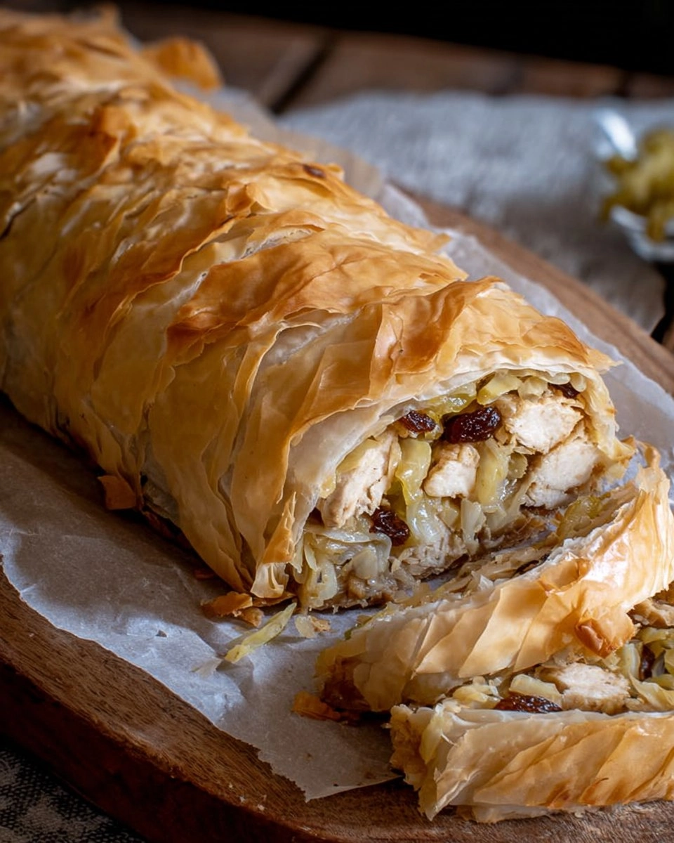 Sweet Cabbage Strudel with Raisins and Brown Sugar 82 Sweet Cabbage Strudel with Raisins and Brown Sugar