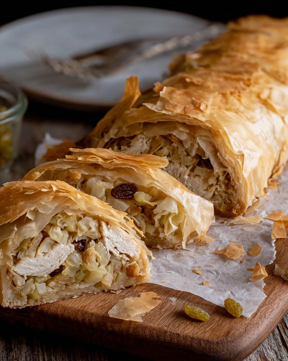 Sweet Cabbage Strudel with Raisins and Brown Sugar 83 Sweet Cabbage Strudel with Raisins and Brown Sugar