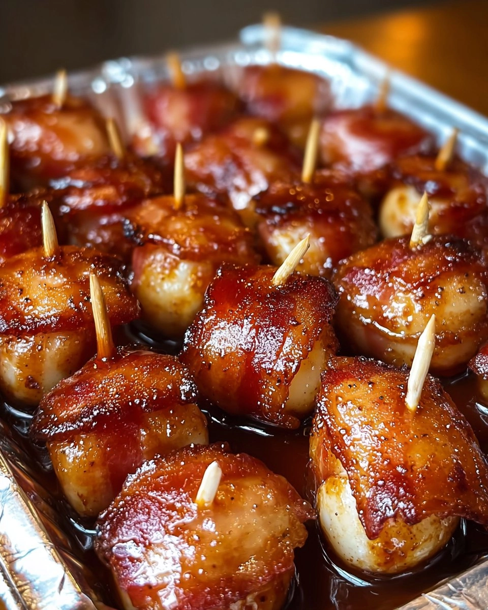 Valentine Bacon Wrapped Water Chestnuts
