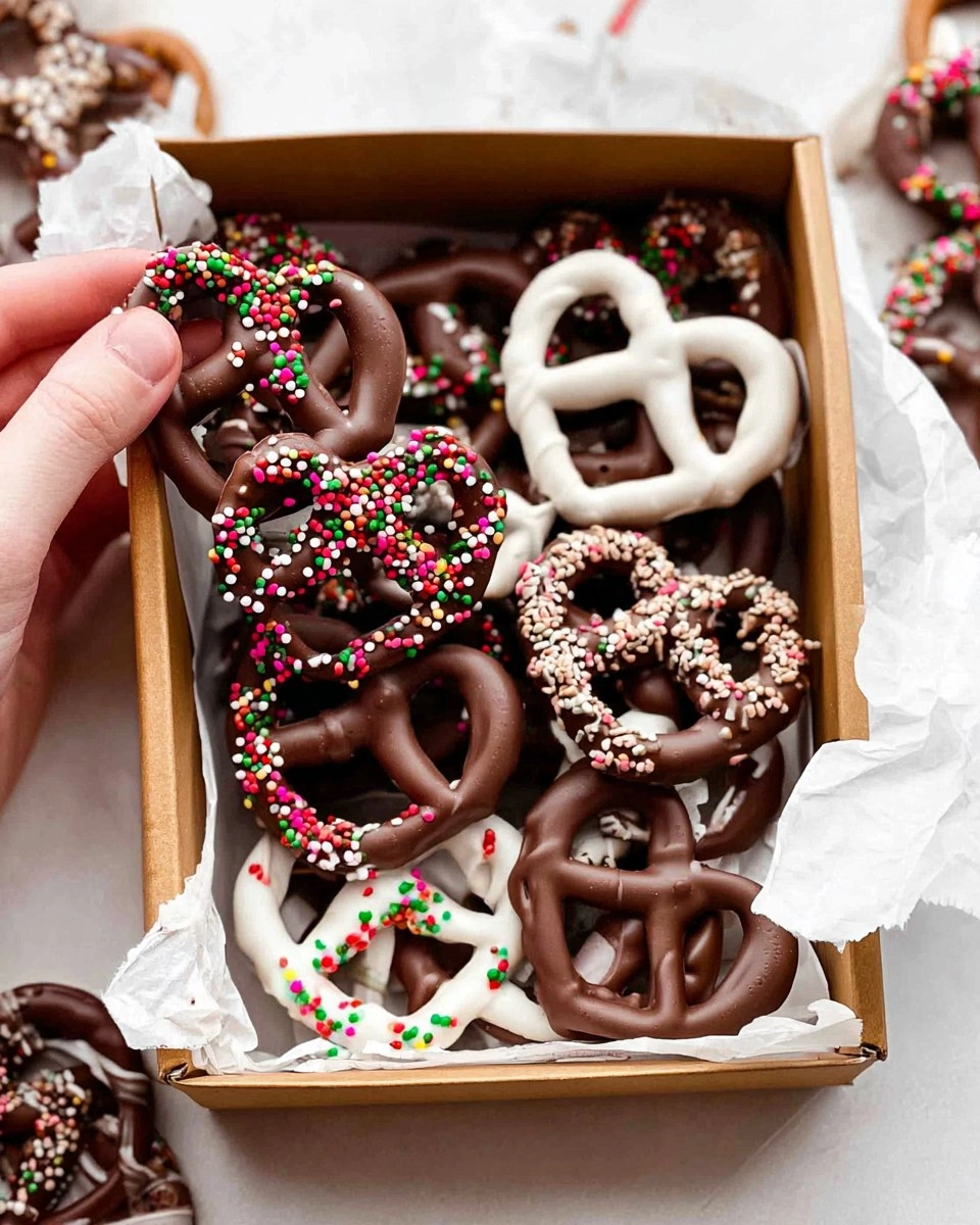 Valentine Chocolate Covered Pretzels