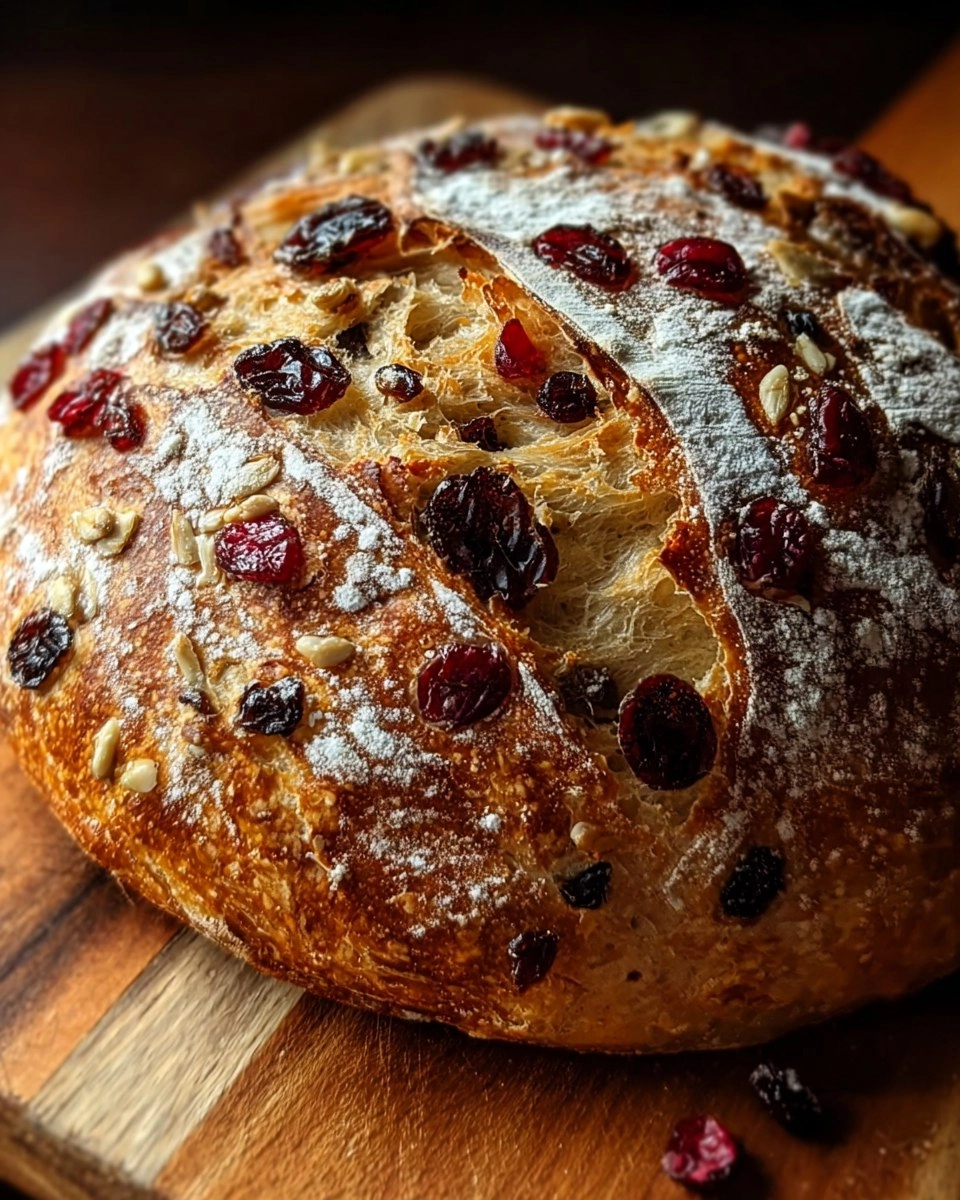 Valentine Cranberry Raisin Walnut Cinnamon Artisan Bread