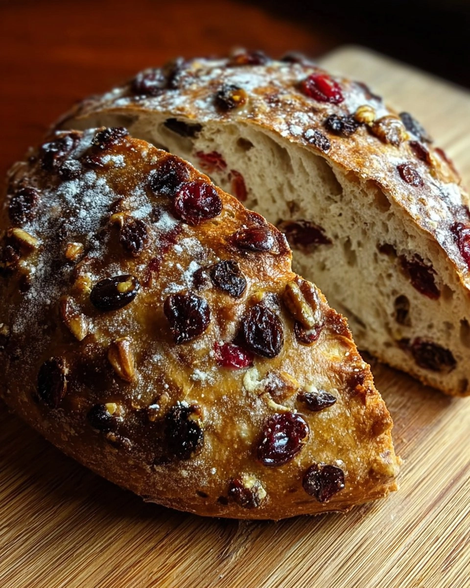 Valentine Cranberry Raisin Walnut Cinnamon Artisan Bread