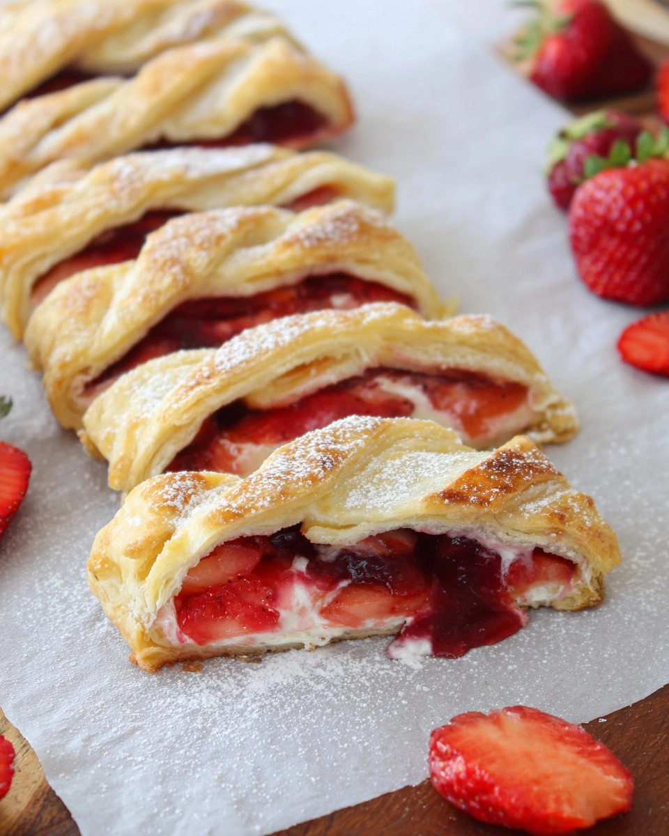 Valentine Easy Strawberry Cream Cheese Strudel