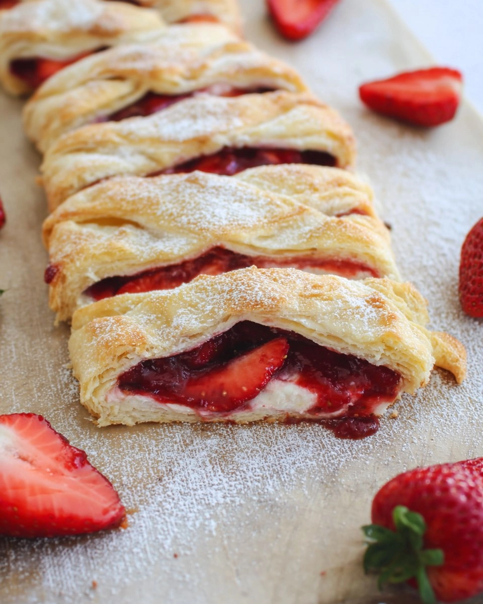 Valentine Easy Strawberry Cream Cheese Strudel