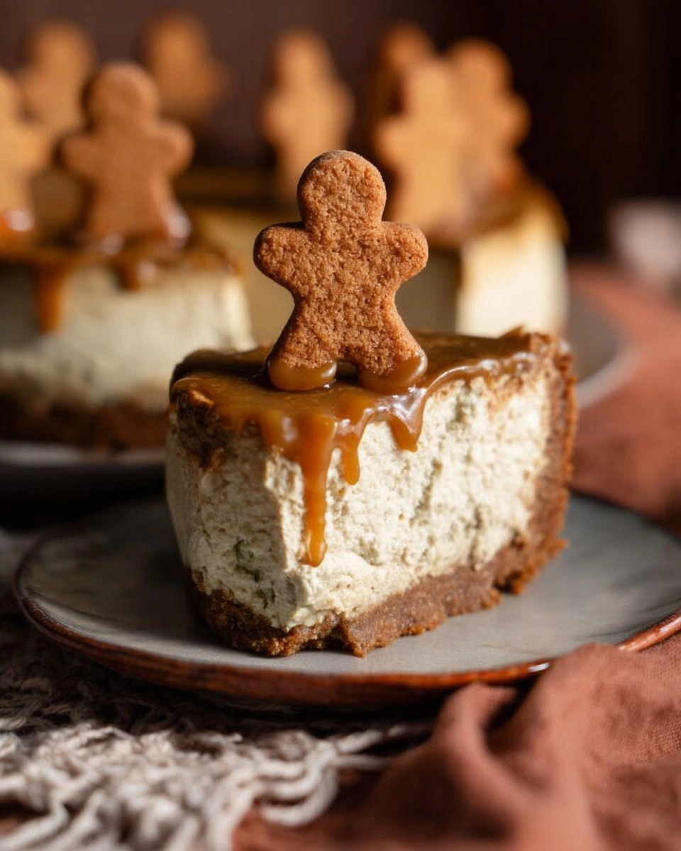 Valentine Gingerbread Caramel Cheesecake