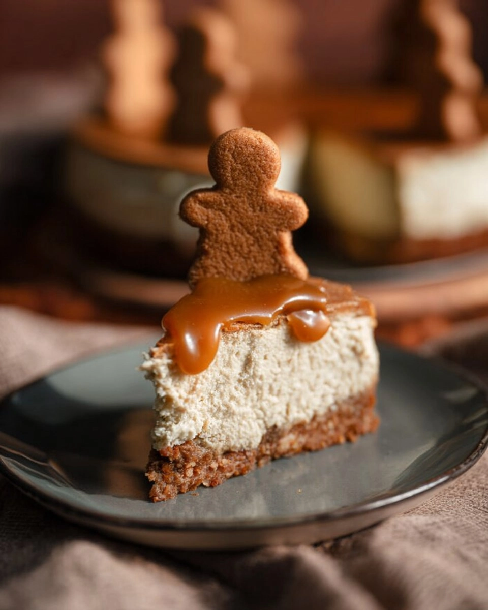 Valentine Gingerbread Caramel Cheesecake