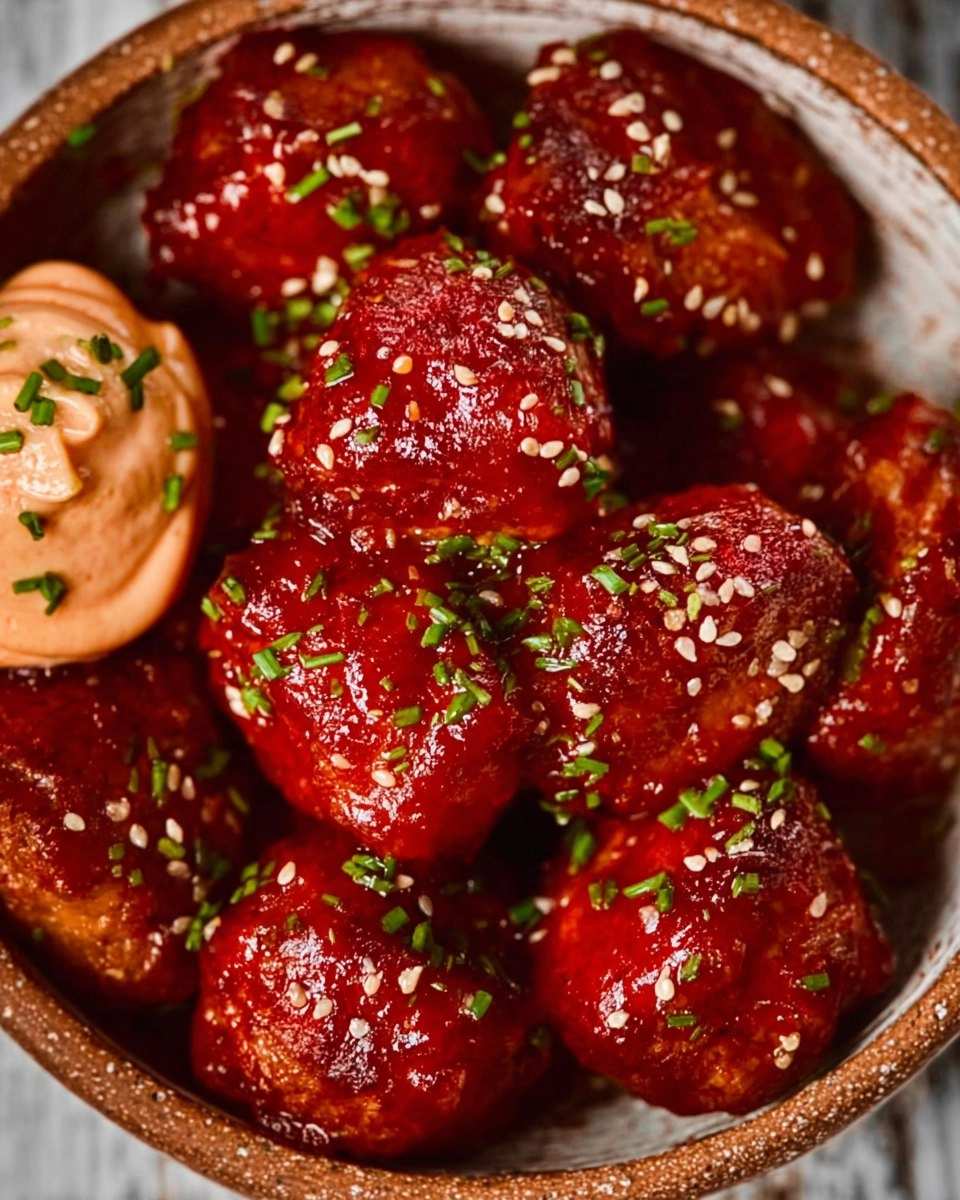 Valentine Korean BBQ Meatballs and Spicy Mayo Dip