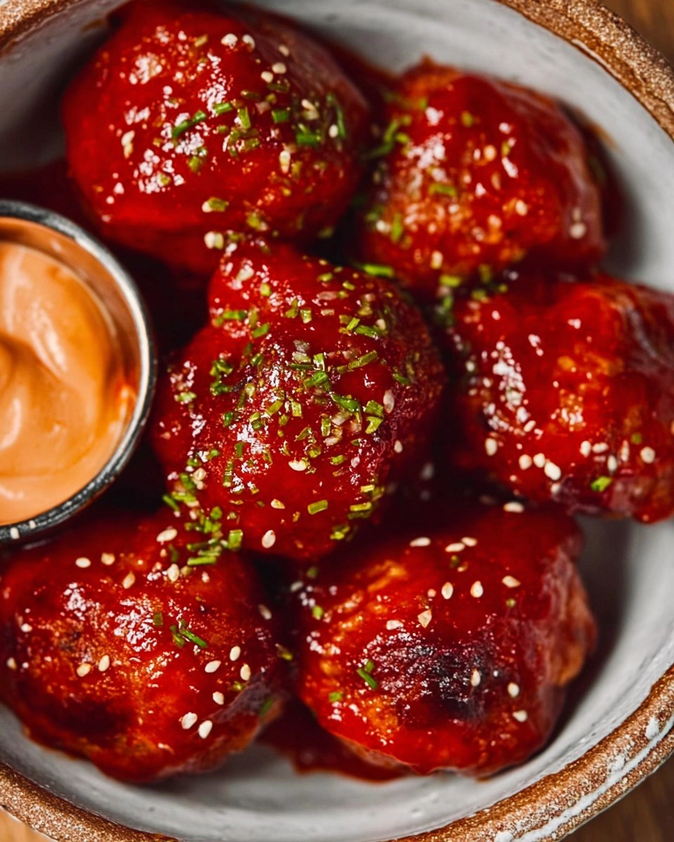 Valentine Korean BBQ Meatballs and Spicy Mayo Dip