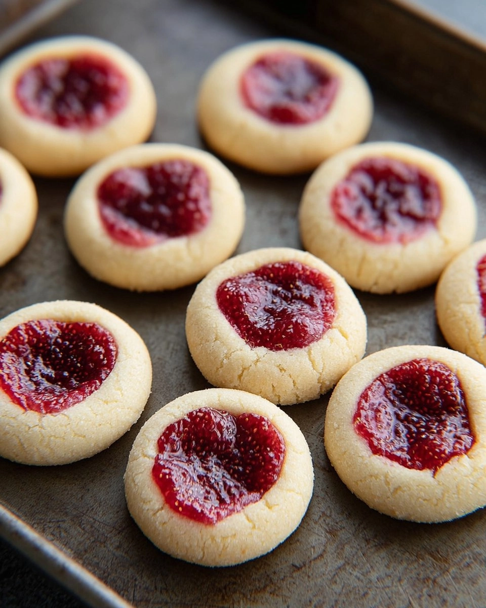 Valentine Raspberry Thumbprint Cookies