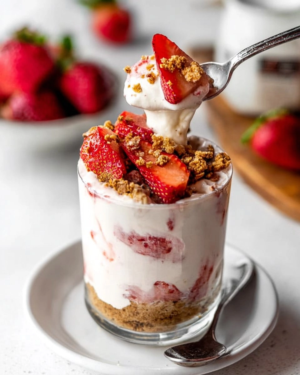 Valentine Strawberry Cheesecake Overnight Oats