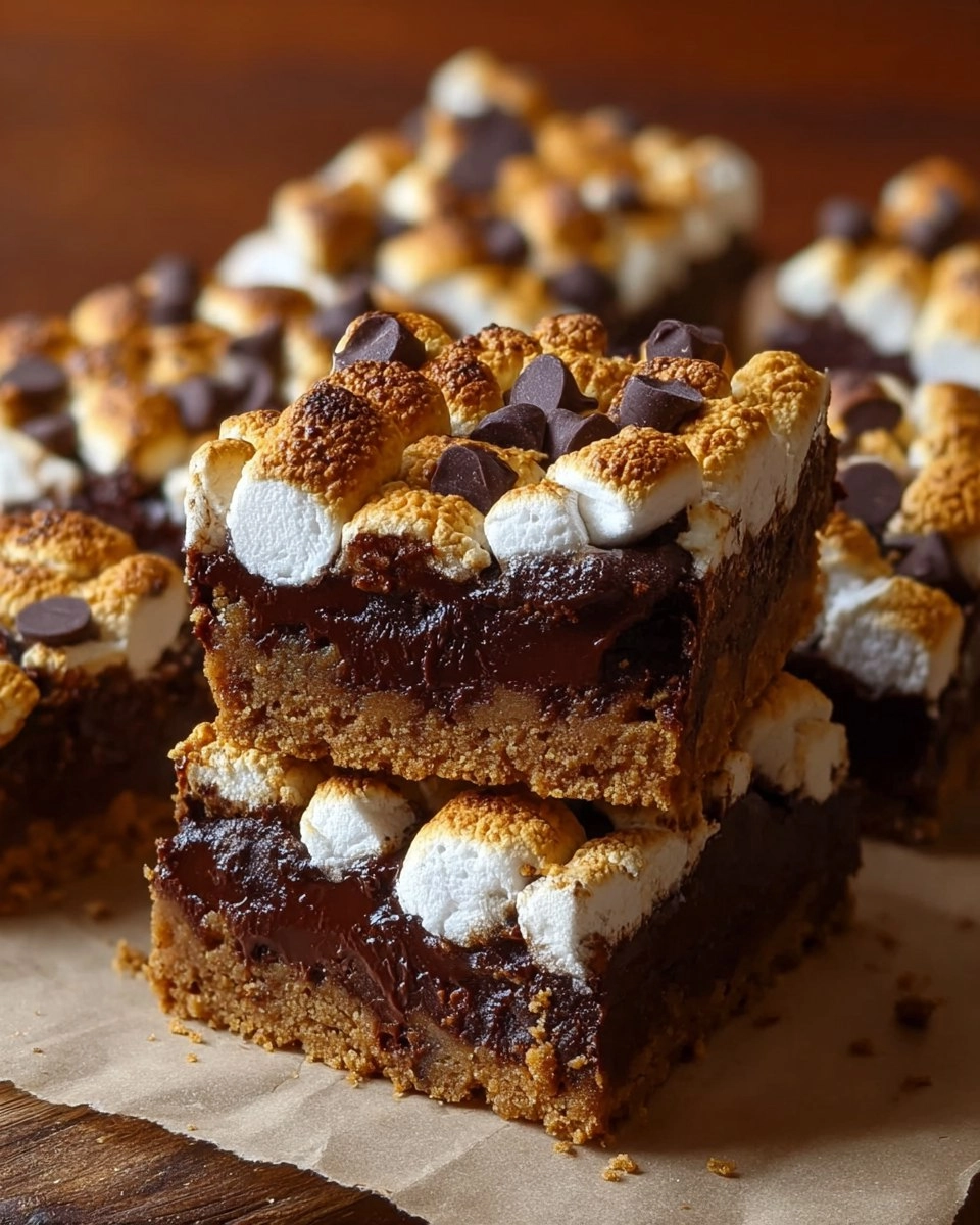 ValentineSmores Gingerbread Cookie Bars