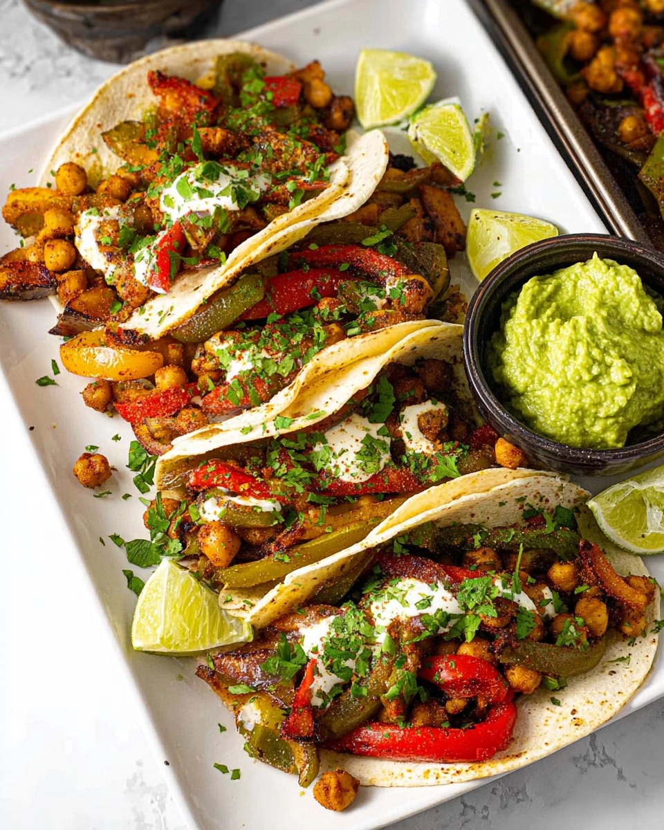 Vegan Sheet Pan Chickpea Fajitas