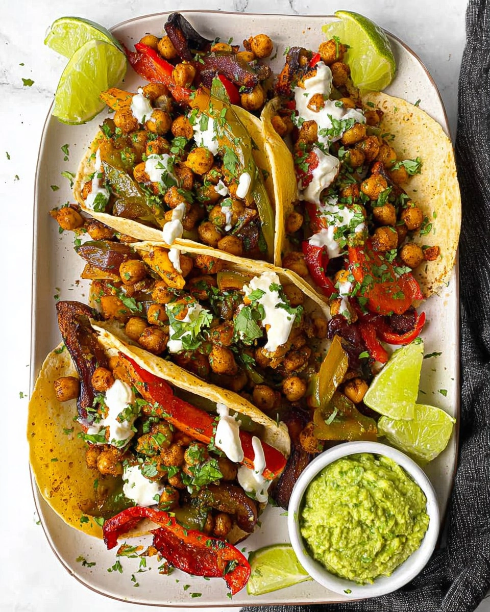 Vegan Sheet Pan Chickpea Fajitas
