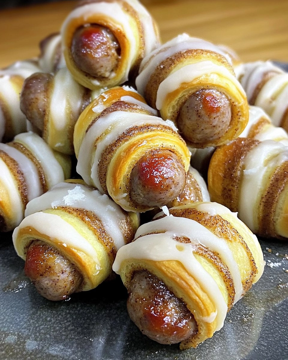 Breakfast Pigs in Cinnamon Rolls