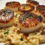 Champagne-Risotto-with-Brown-Butter-Scallops-Recipe