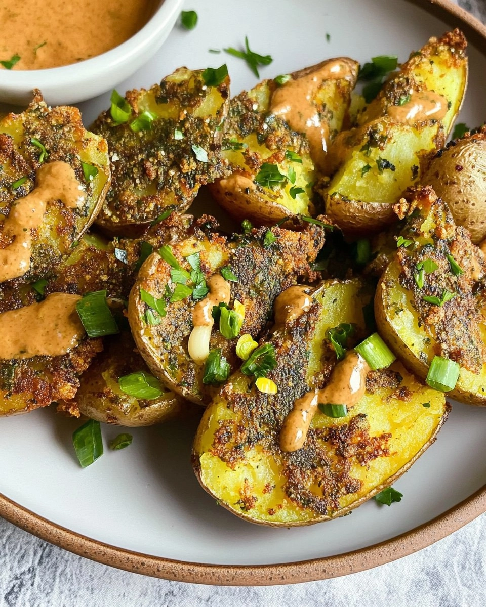 Crispy Smashed Potatoes with Garlic & Za'atar 111 Crispy Smashed Potatoes with Garlic & Za'atar