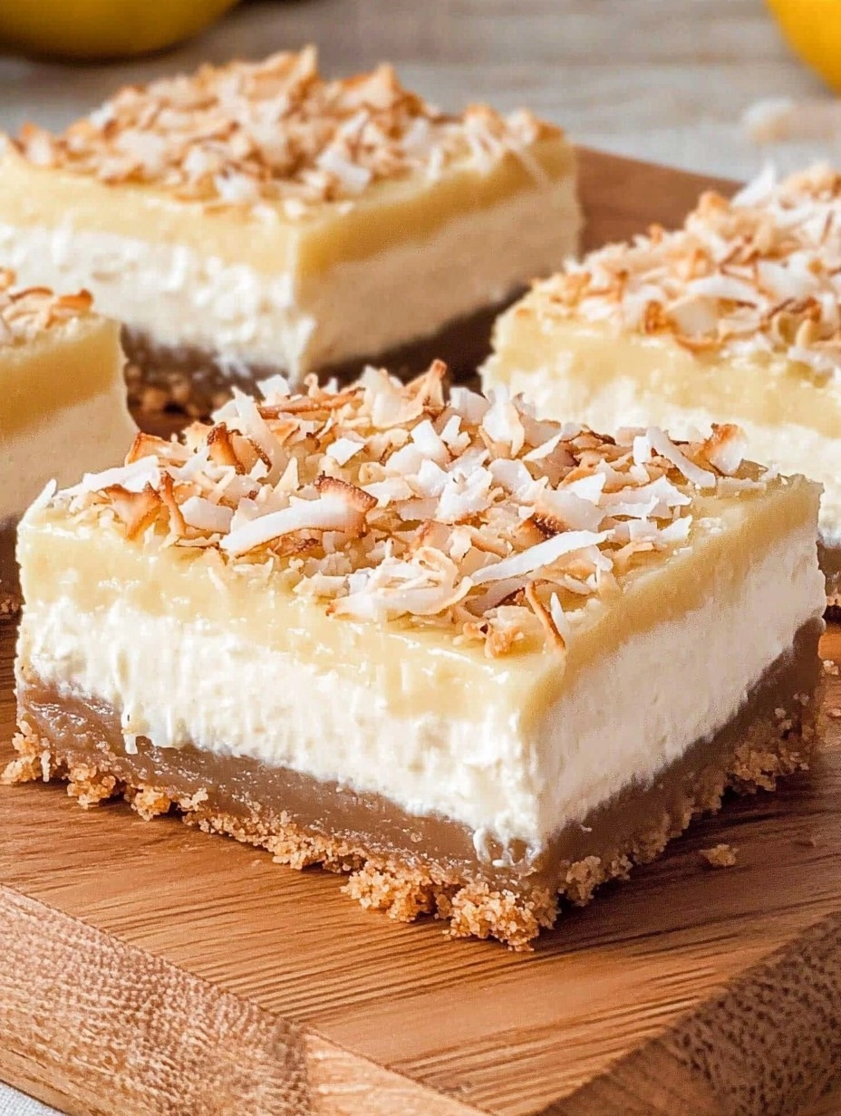 Easy Coconut Cream Cheesecake Bars for Tropical Dessert Lovers