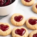 Easy-Jam-Thumbprint-Cookies-with-a-Heart-Shaped-Twist-Recipe