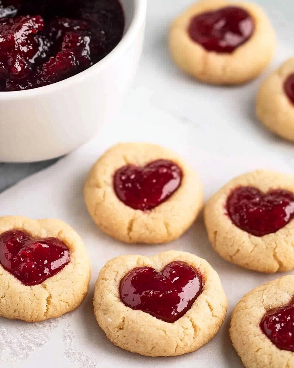 Easy-Jam-Thumbprint-Cookies-with-a-Heart-Shaped-Twist-Recipe