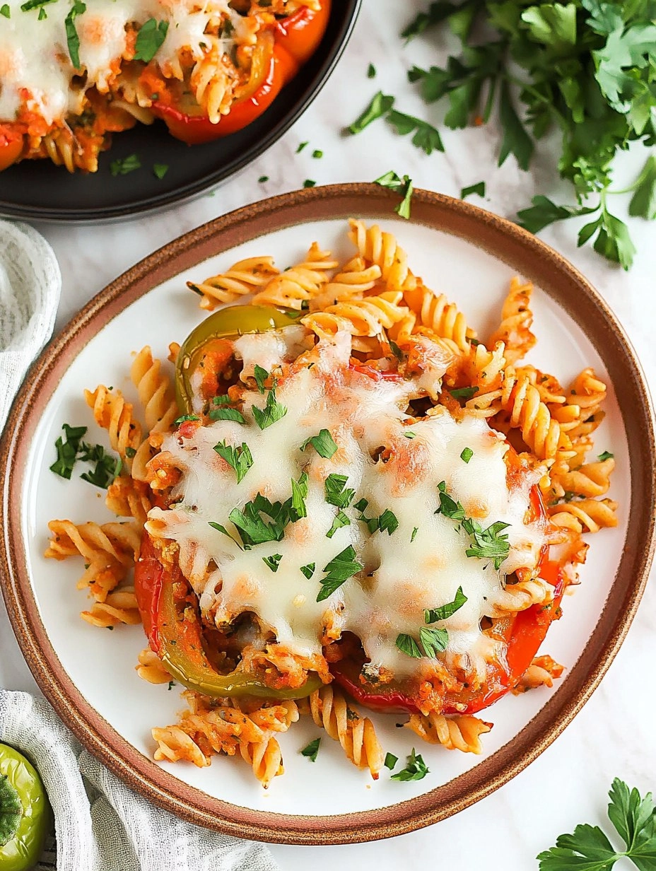 Easy Stuffed Pepper Pasta Bake