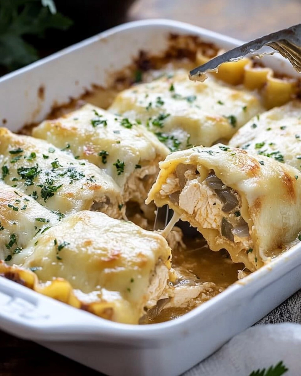 French Onion Chicken Lasagna Rollups 173 French Onion Chicken Lasagna Rollups