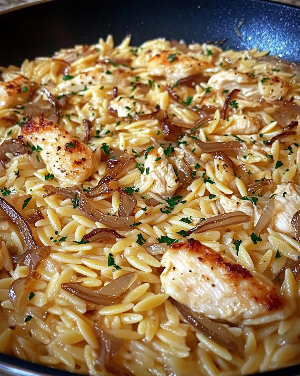 French Onion Chicken Orzo