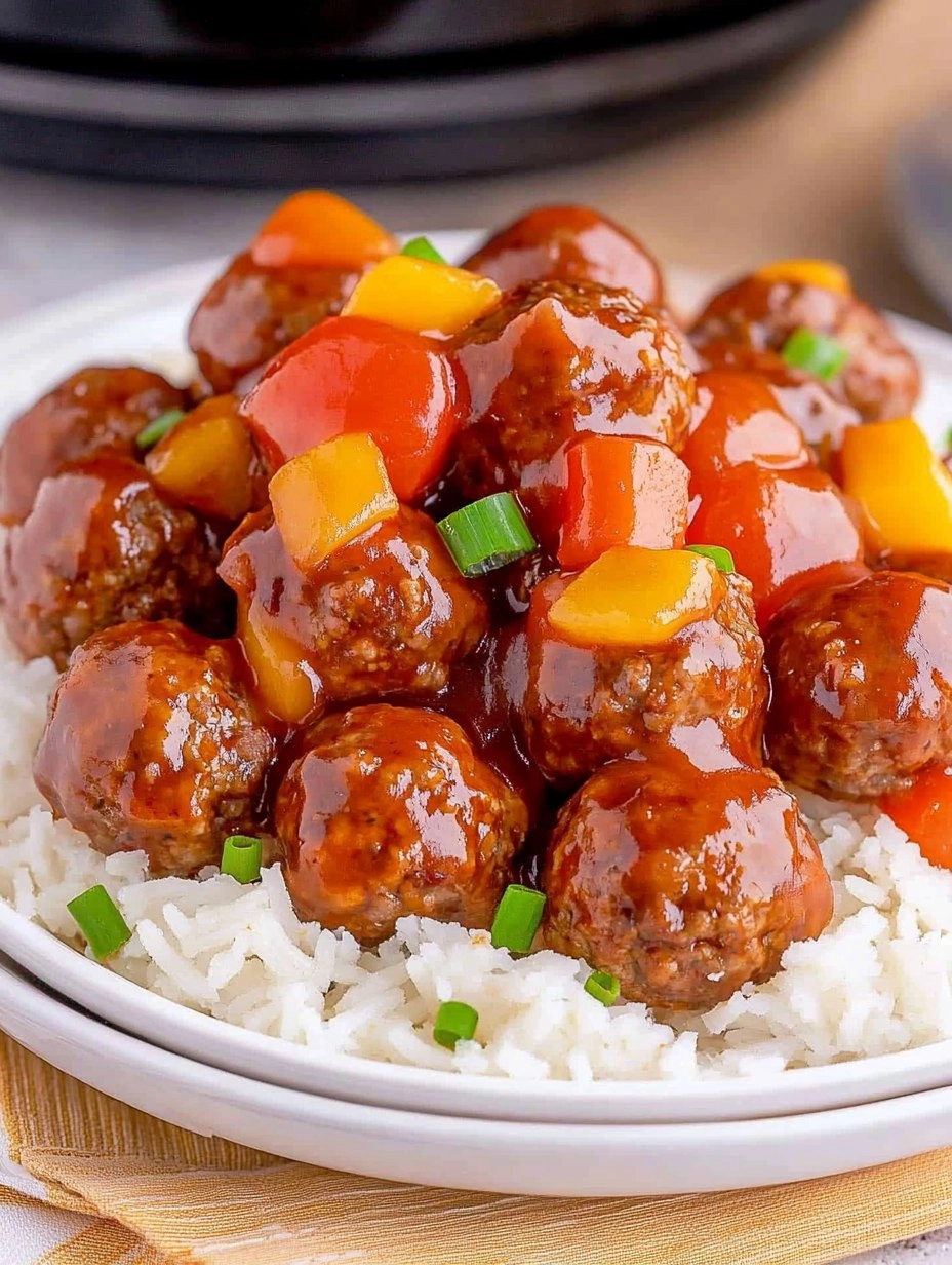 Haelthy Crockpot Hawaiian Meatballs