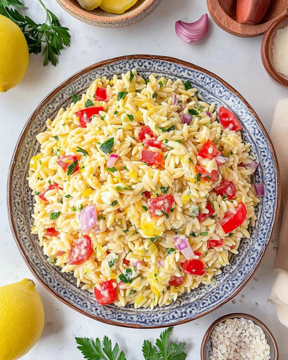 Healthy Easy Orzo Lemon Salad