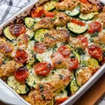 Mediterranean-Chicken-Zucchini-Bake-Recipe