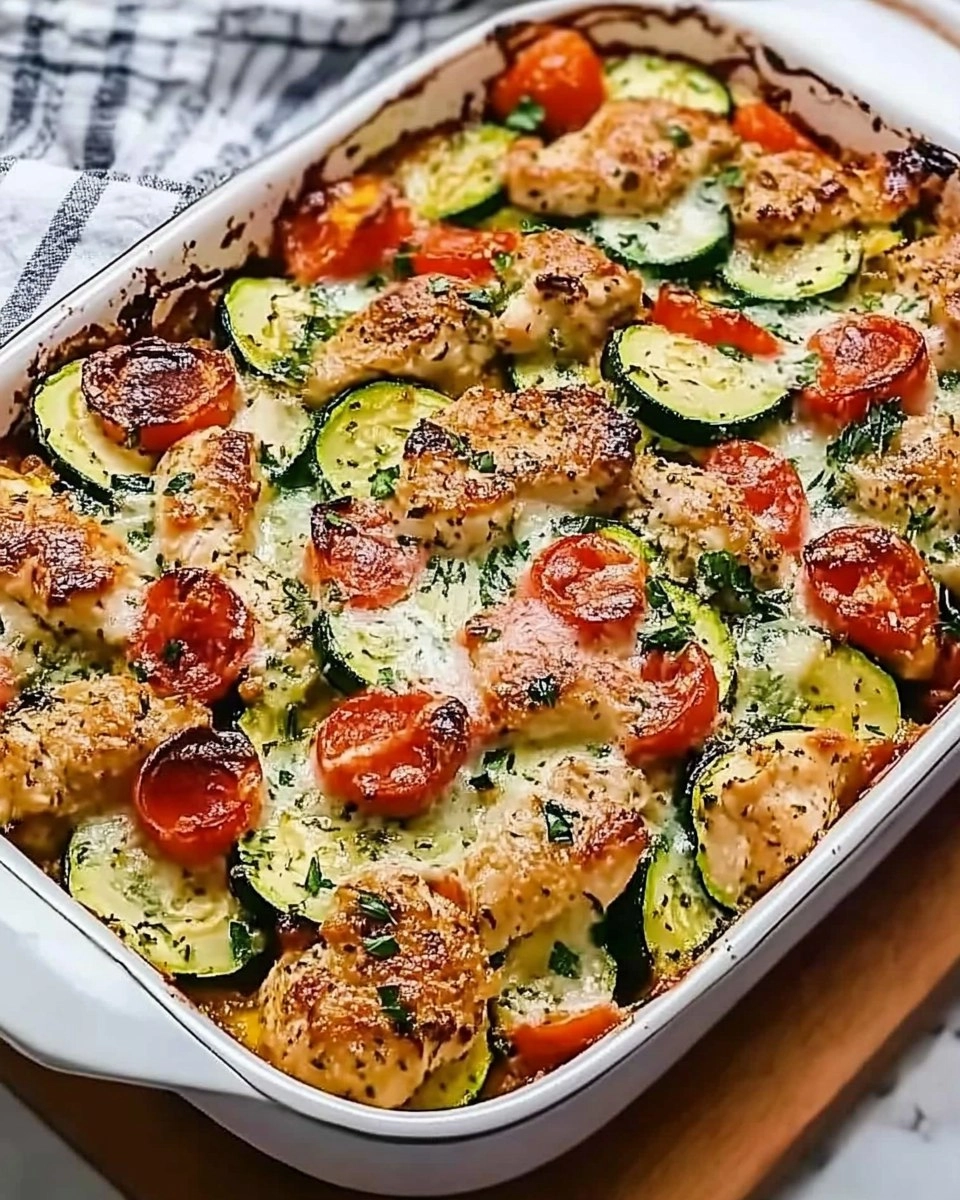 Mediterranean-Chicken-Zucchini-Bake-Recipe