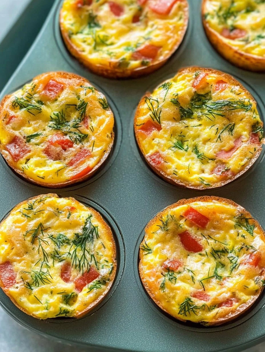 Mini Frittata Muffins with Dill 