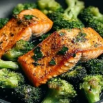 One-Skillet-Garlicky-Salmon-Broccoli-Recipe