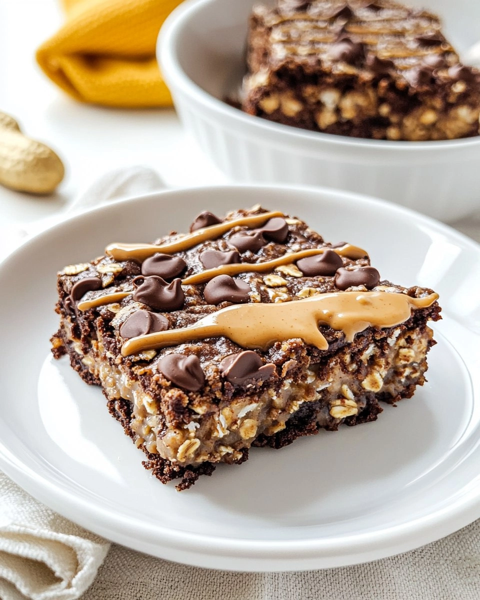 Peanut Butter Brownie Baked Oatmeal