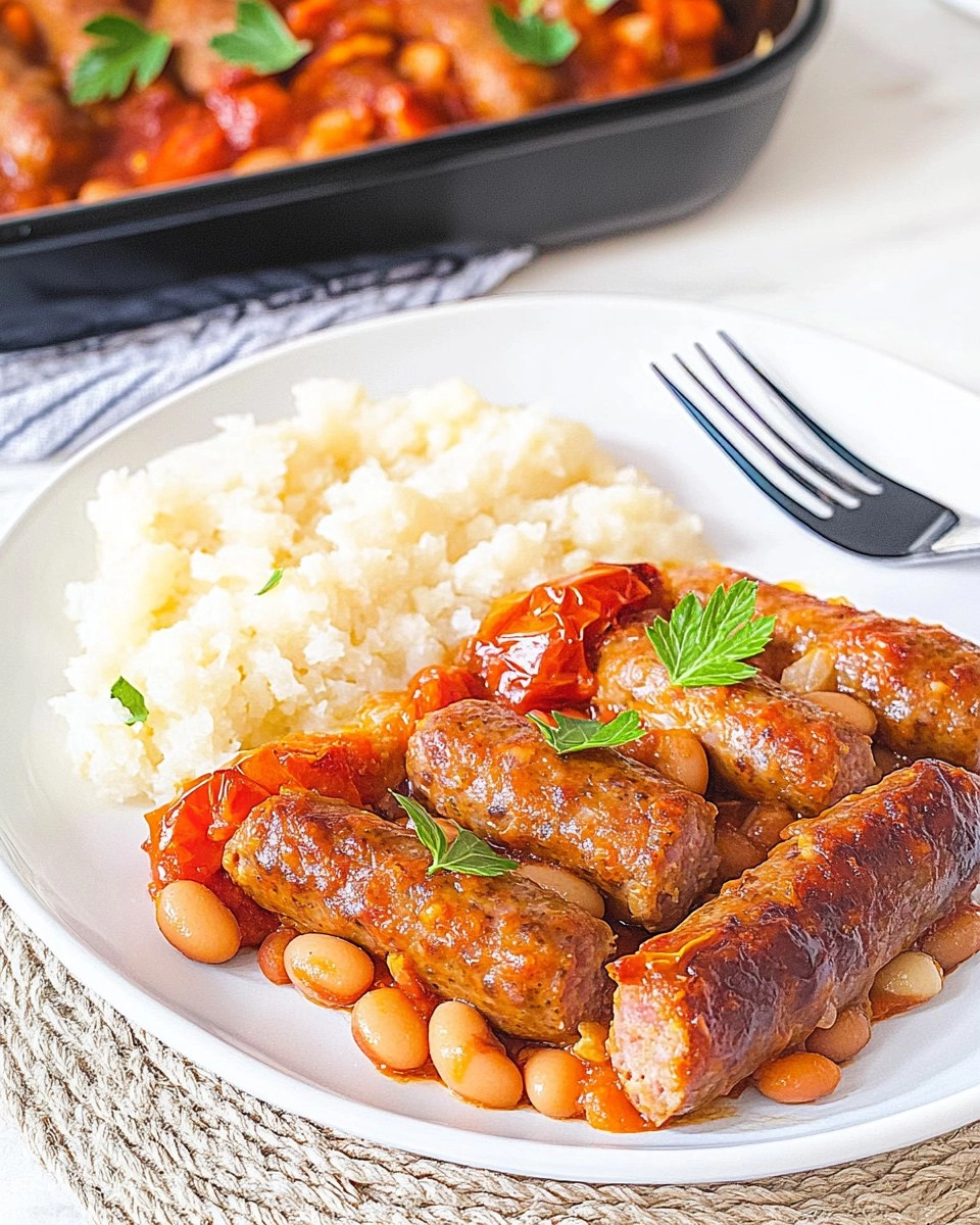 Sausage, Butter Bean & Tomato Tray Bake 118 Sausage, Butter Bean & Tomato Tray Bake