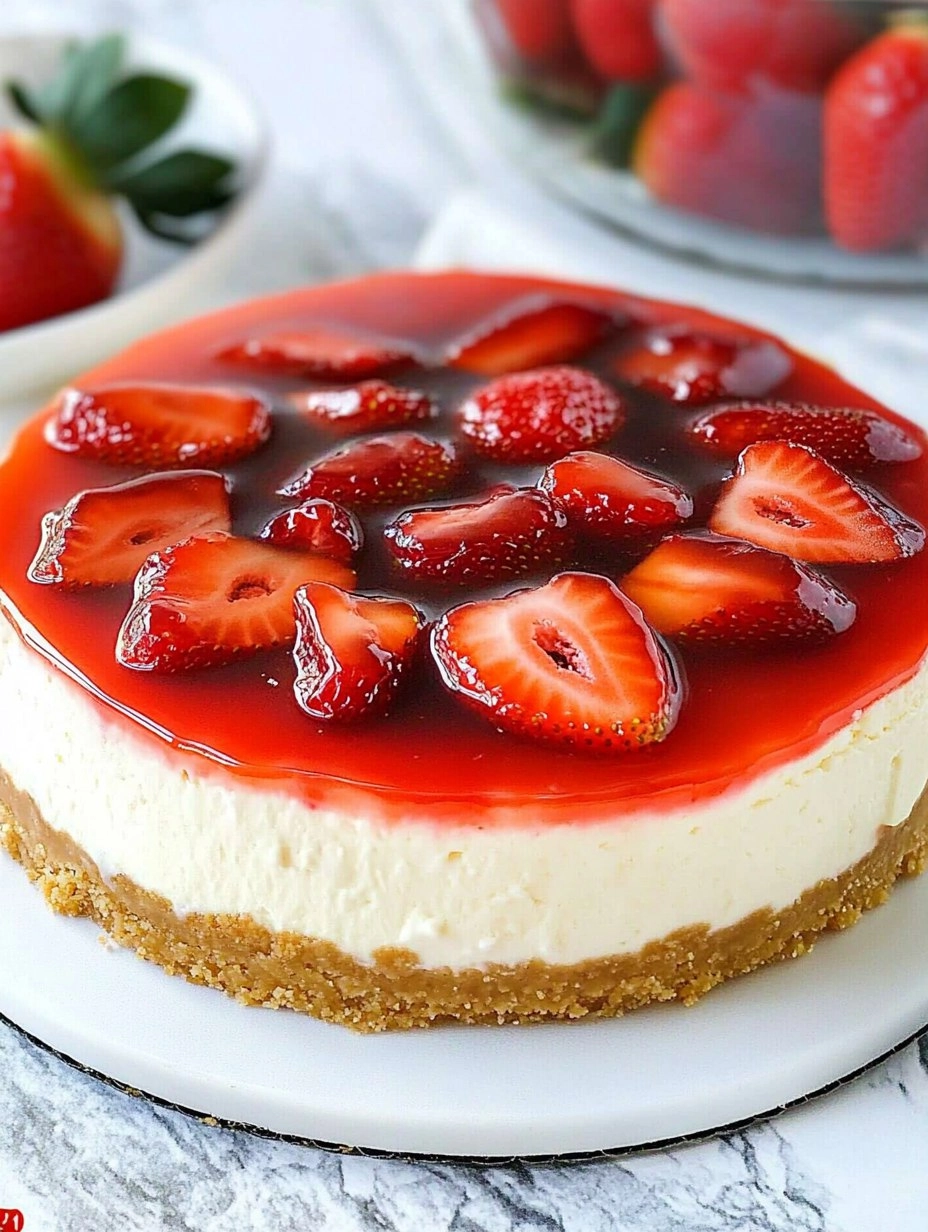 Strawberry Jelly Cheesecake