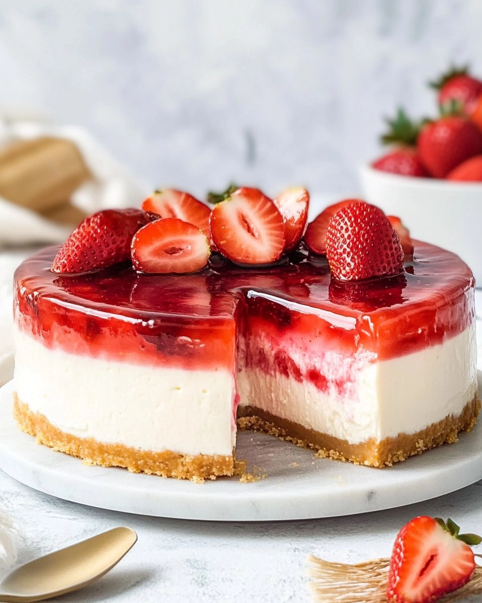 Strawberry Jelly Cheesecake