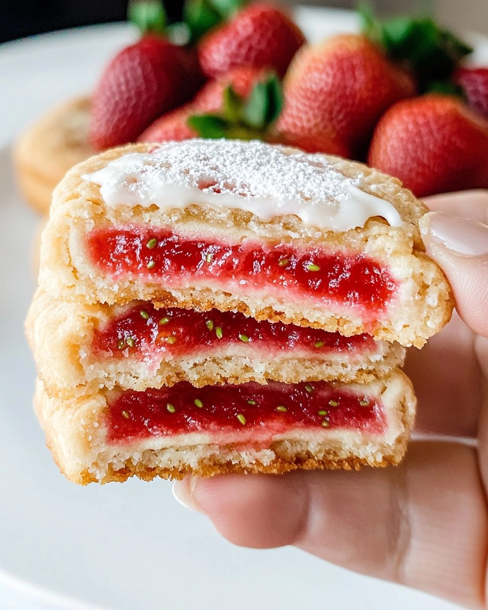 Strawberry Pop Tart Cookies