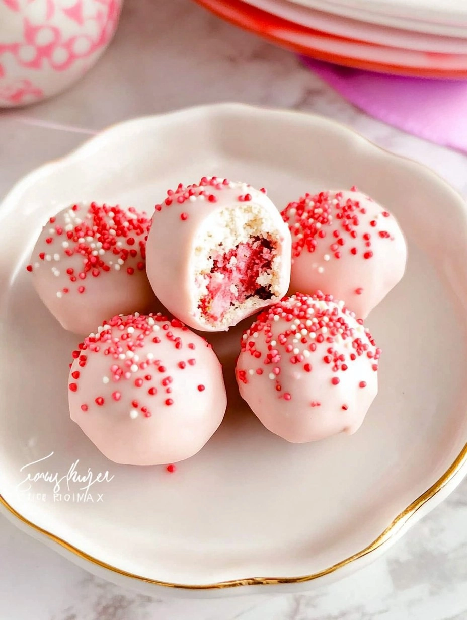 Valentine Strawberry Cake Truffles 102 Valentine Strawberry Cake Truffles